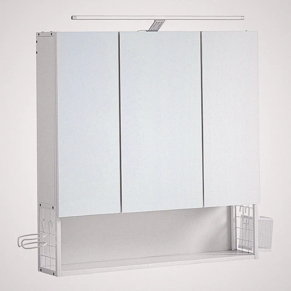 Wandschrank mit Spiegel „BestHome Lux“ mit integrierter LED-Beleuchtung