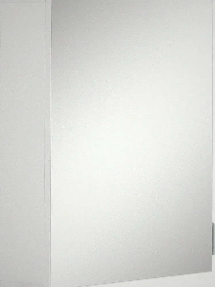 WELLTIME Spiegelschrank Lage Pflegeleichte Oberfläche weiß Hochglanz 60 x 65 cm