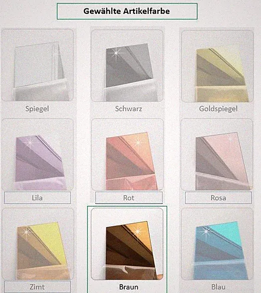 Wolken Spiegel 10er Set Deko Goldspiegel Kunststoff Lila Rot Schwarz Blau Rosa