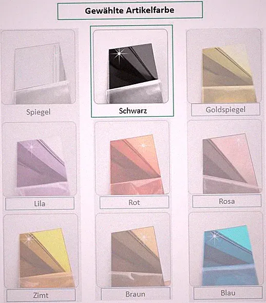 Wolken Spiegel 10er Set Deko Goldspiegel Kunststoff Lila Rot Schwarz Blau Rosa