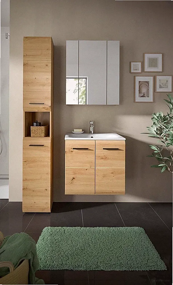 xonox Badezimmer Ice 3 tlg. Badkombination Badmöbel Badezimmermöbel 105x185x46