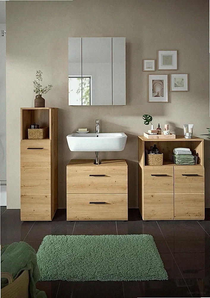 xonox Badezimmer Ice 4 tlg. Badkombination Badmöbel Badezimmermöbel 180x185x30