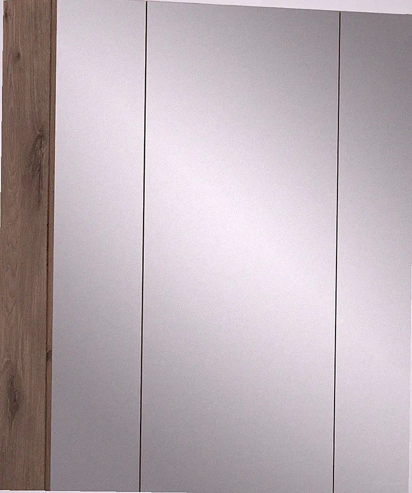 xonox Badezimmer Ice Badschrank Spiegelschrank Hängeschrank Eiche 60x70x18