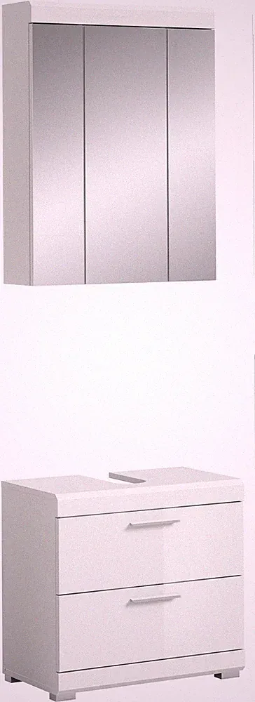 xonox.home 5 tlg. Badmöbel-Set Badezimmermöbel Badkombi Scout weiß 60x191x37cm