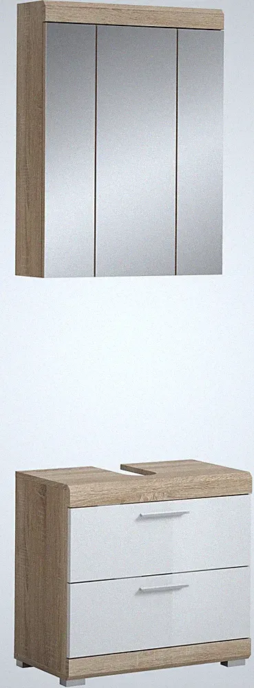 xonox.home 5 tlg. Badmöbel-Set Badkombi Badezimmermöbel Lambada 60x191x37cm