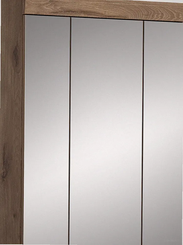 xonox.home Spiegelschrank Badspiegel Spiegel Badschrank Wave Nox Oak 60x79x18 cm