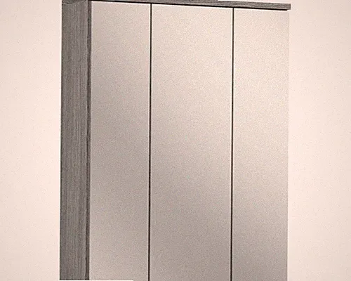 Xonox.home Spiegelschrank Blake 60 x 21 x 77 cm rauchsilber 3-türig