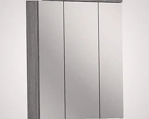 Xonox.home Spiegelschrank Blake 60 x 21 x 77 cm rauchsilber 3-türig