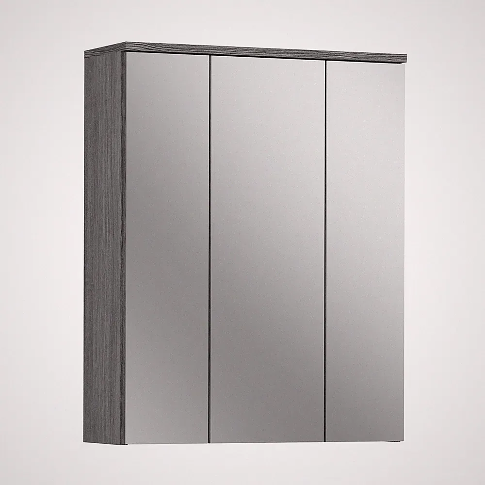 xonox.home Spiegelschrank Blake Rauchsilber Nachbildung 60x77x21 cm